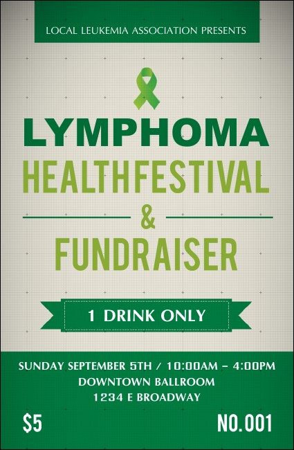 Lymphoma Drink Ticket Product Front