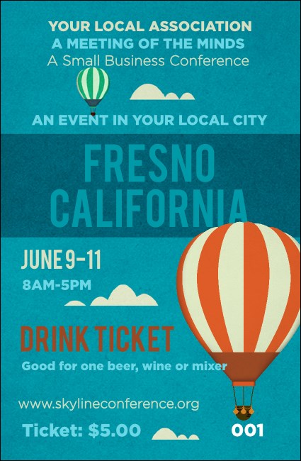 Fresno Drink Ticket Product Front