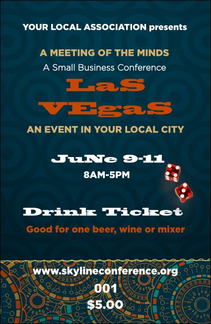 Las Vegas Lucky Drink Ticket Product Front