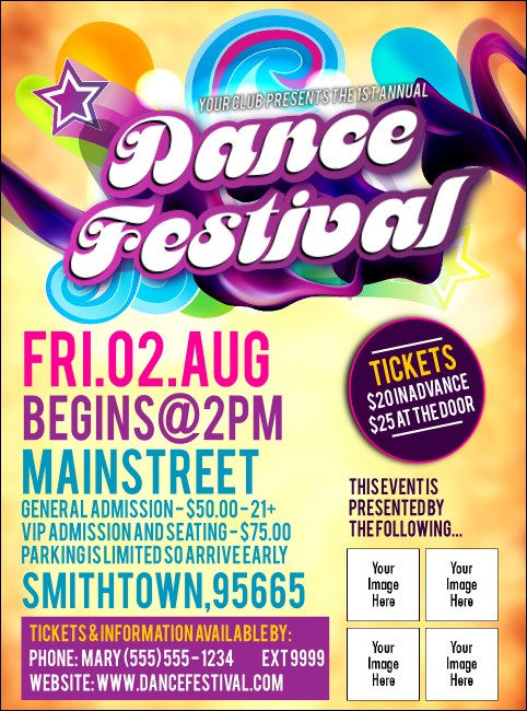 Disco Dance Festival Flyer Product Front