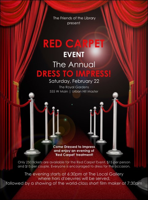 Red Carpet Flyer Product Front