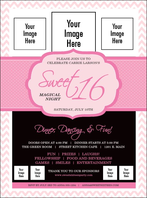 Sweet 16 Flyer Product Front