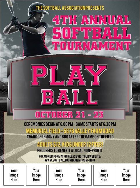 Softball Challenge Image Flyer Product Front
