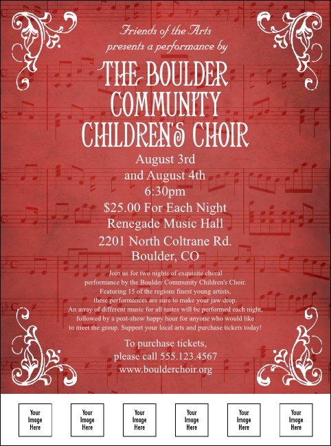 Choral Image Flyer Product Front