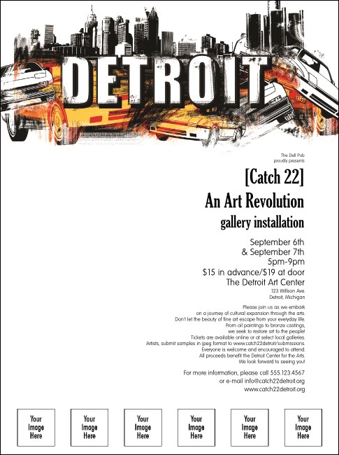 Detroit Flyer with Image Upload Product Front