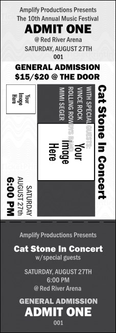 All Purpose Big Logo Event Ticket (Black & White) Product Front