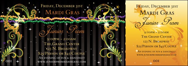 Mardi Gras Beads General Admission Ticket Product Front