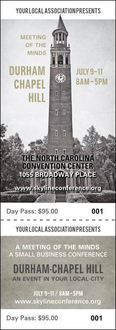 Chapel Hill Event Ticket Product Front