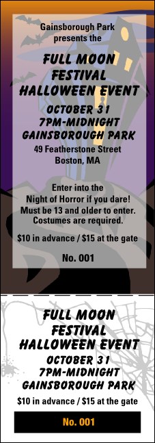 Halloween General Admission Ticket 006 Product Front