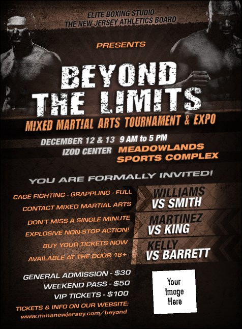 MMA Main Event Brown Invitation Product Front