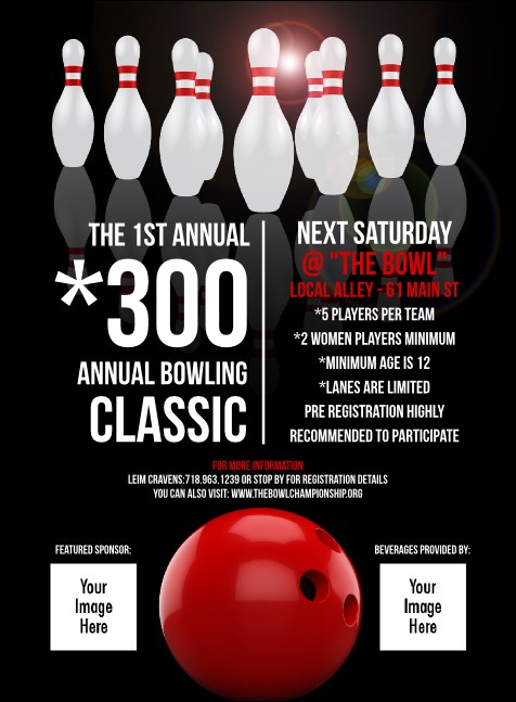 Bowling Classic Invitation Product Front