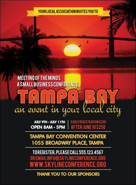 Tampa Bay Sunset Invitation Product Front