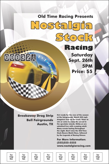 Stock Car Racing Poster