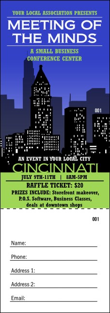 Cincinnati Skyline Raffle Ticket