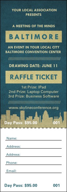 Baltimore Raffle Ticket Product Front