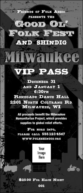 Milwaukee VIP Pass (Black and White) Product Front