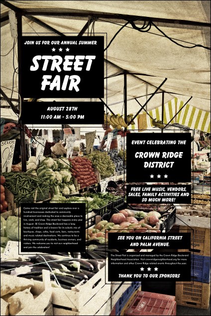 Street Fair Market Poster Product Front