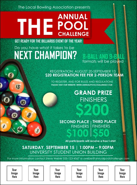 Pool Logo Flyer Product Front