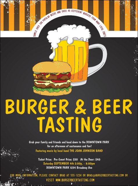 Burgers and Beer Flyer Product Front