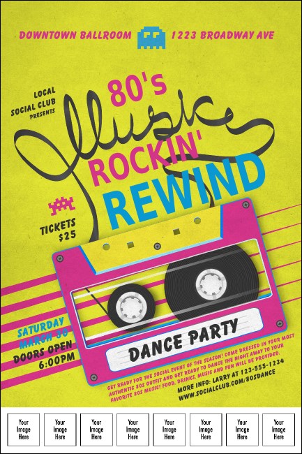 80s Music Logo Poster