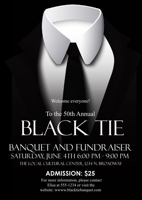 Black Tie Club Flyer Product Front