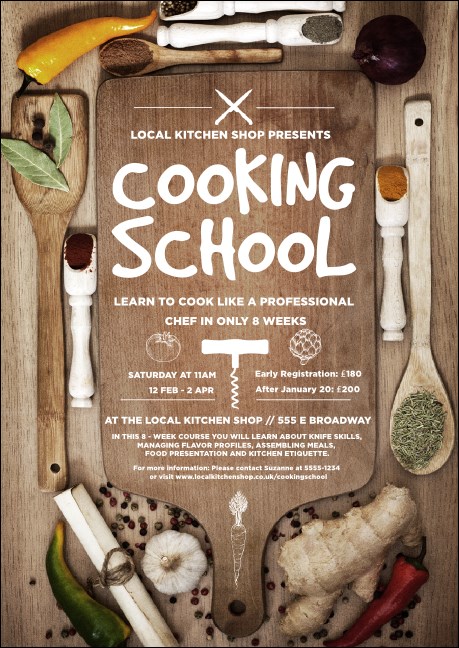 Cooking School Club Flyer Product Front