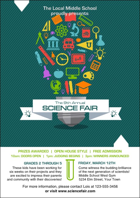 Science Fair Club Flyer Product Front