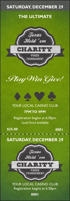 Texas Hold 'Em Event Ticket Product Front