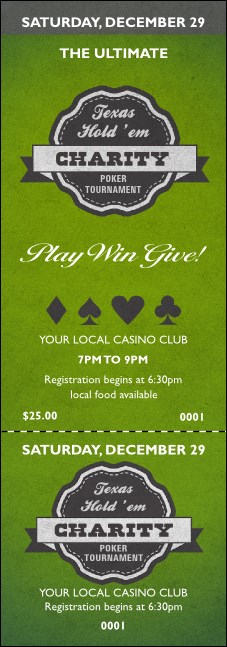 Texas Hold 'Em Event Ticket