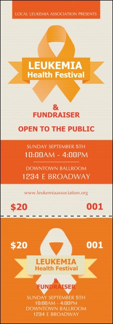 Leukemia Event Ticket Product Front