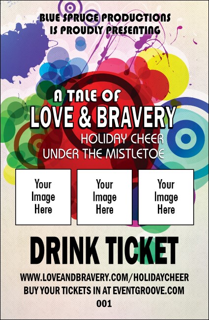 Color Circles Drink Ticket