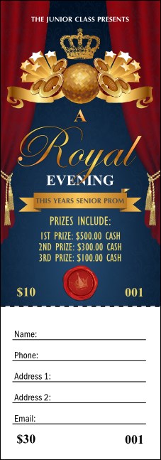 Royal Raffle Ticket Product Front