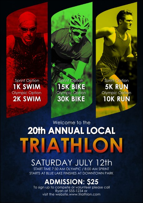 Triathlon Postcard