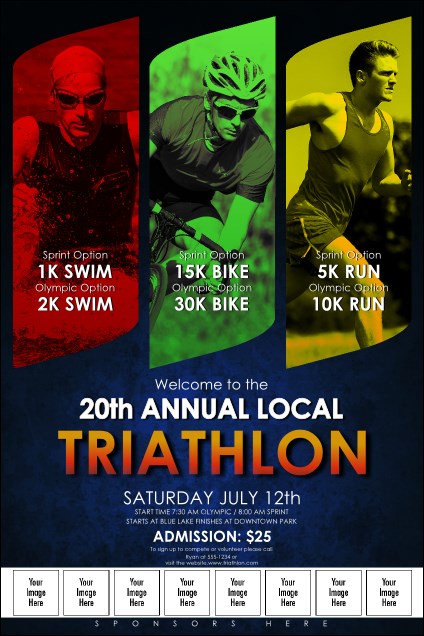Triathlon Logo Poster