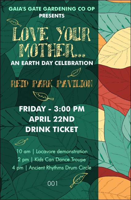 Earth Day Organic Drink Ticket