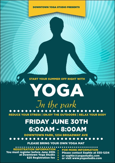 Yoga Meditation Postcard Product Front