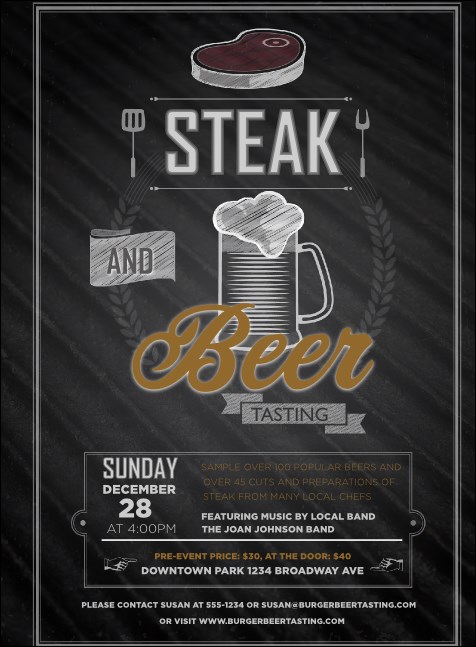 Steak & Beer Invitation Product Front
