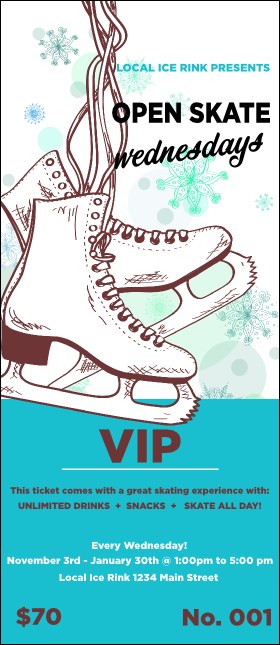 Ice Skating VIP Pass Product Front