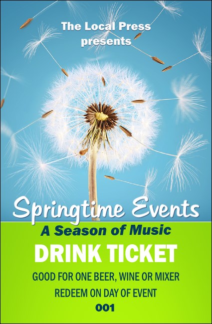 Dandelion Drink Ticket