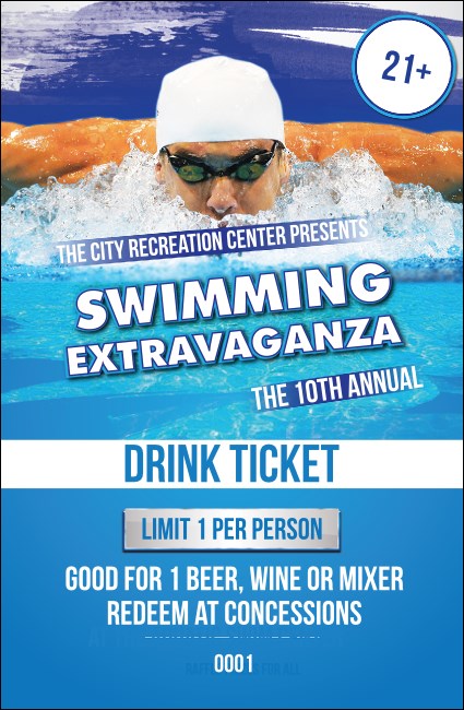 Swimming Drink Ticket