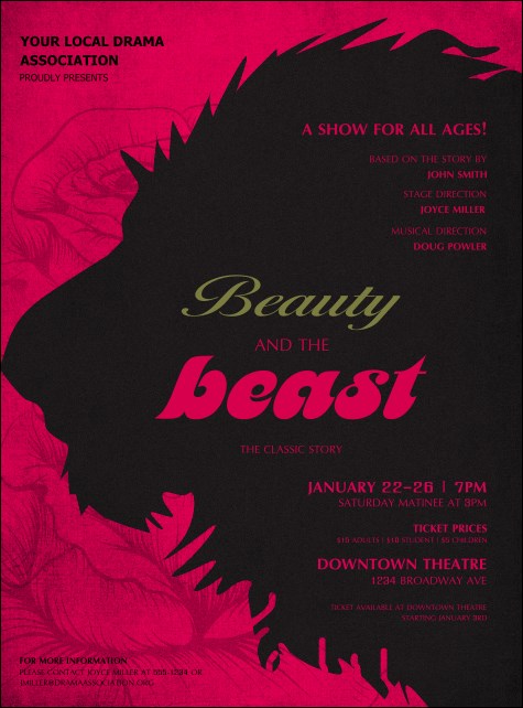 Beauty & The Beast Flyer Product Front