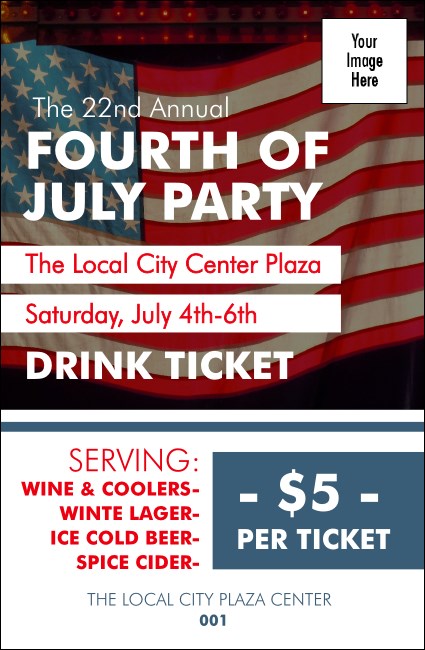 Fourth of July Drink Ticket