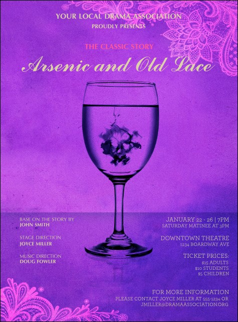 Arsenic & Old Lace Flyer Product Front