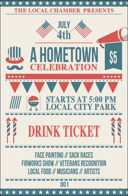 Fourth of July Hometown Drink Ticket