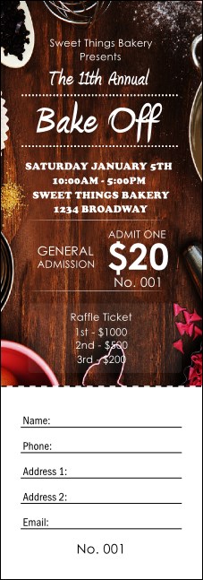 Baking Raffle Ticket