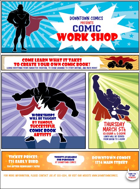 Comic Book Flyer Product Front