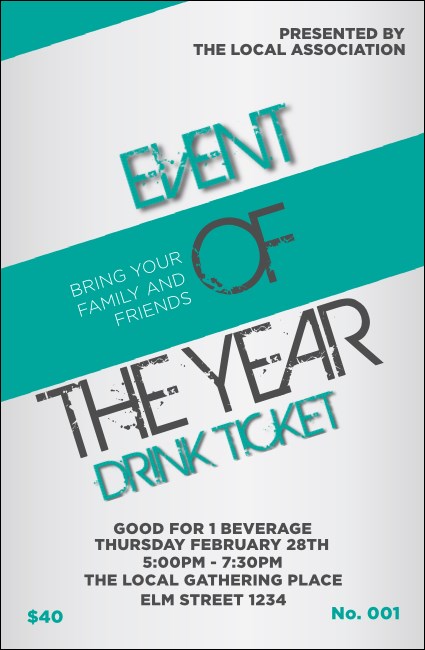 All Purpose Modern Drink Ticket