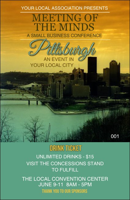 Pittsburgh Drink Ticket Product Front
