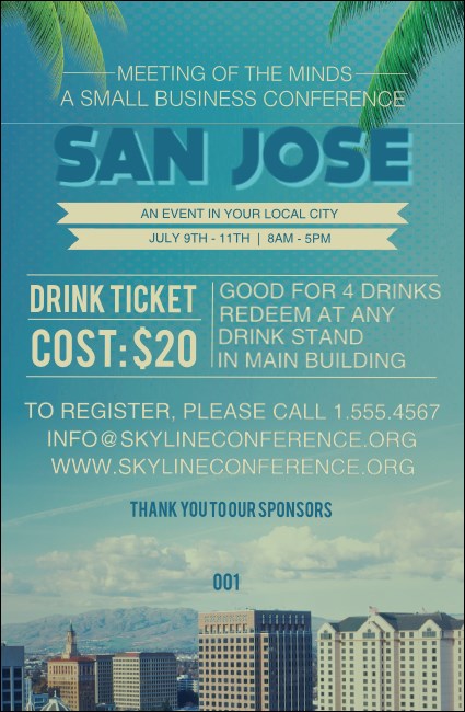 San Jose Drink Ticket Product Front
