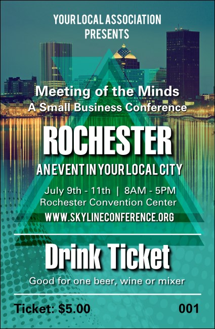 Rochester Drink Ticket Product Front